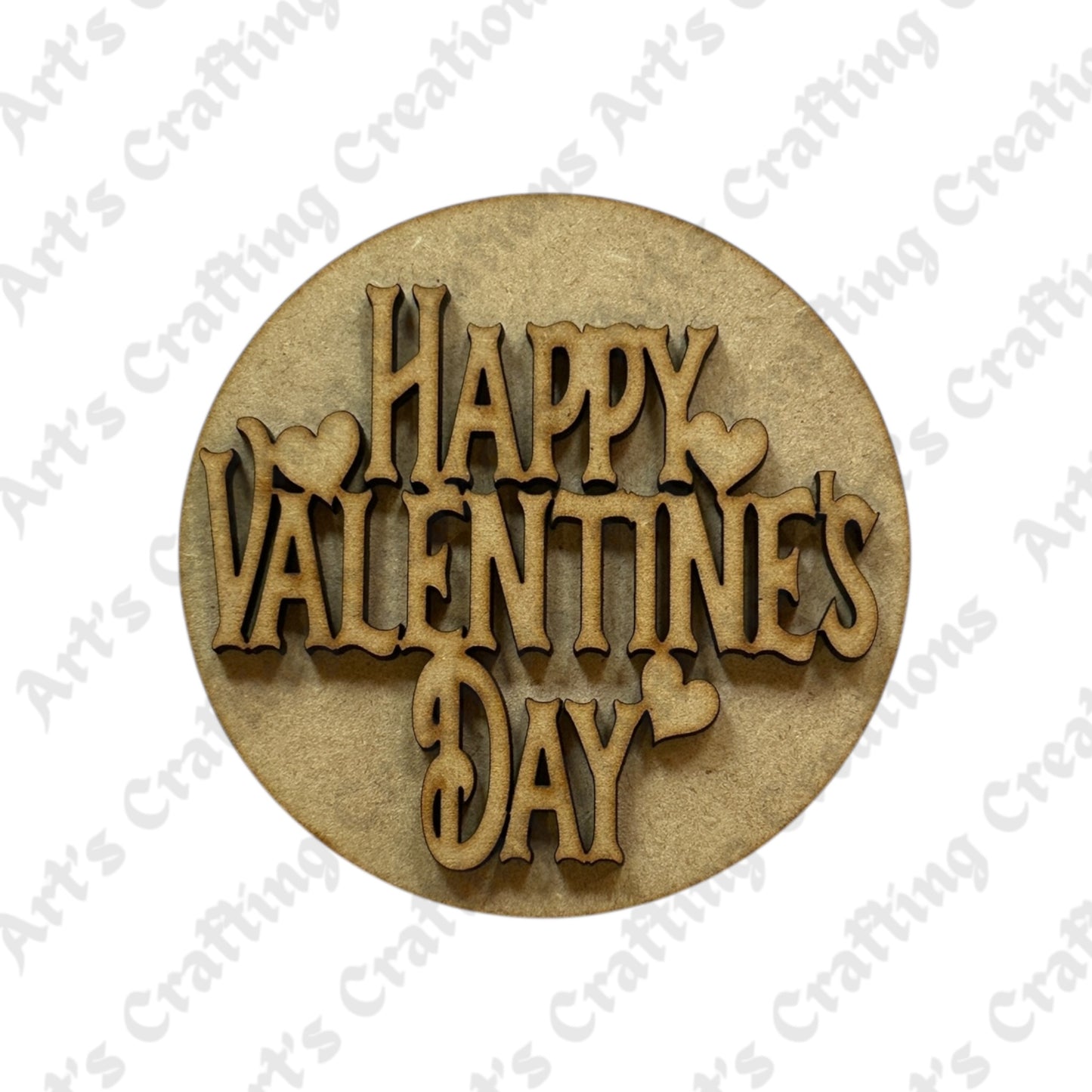 3" Round Insert Happy Valentines Day