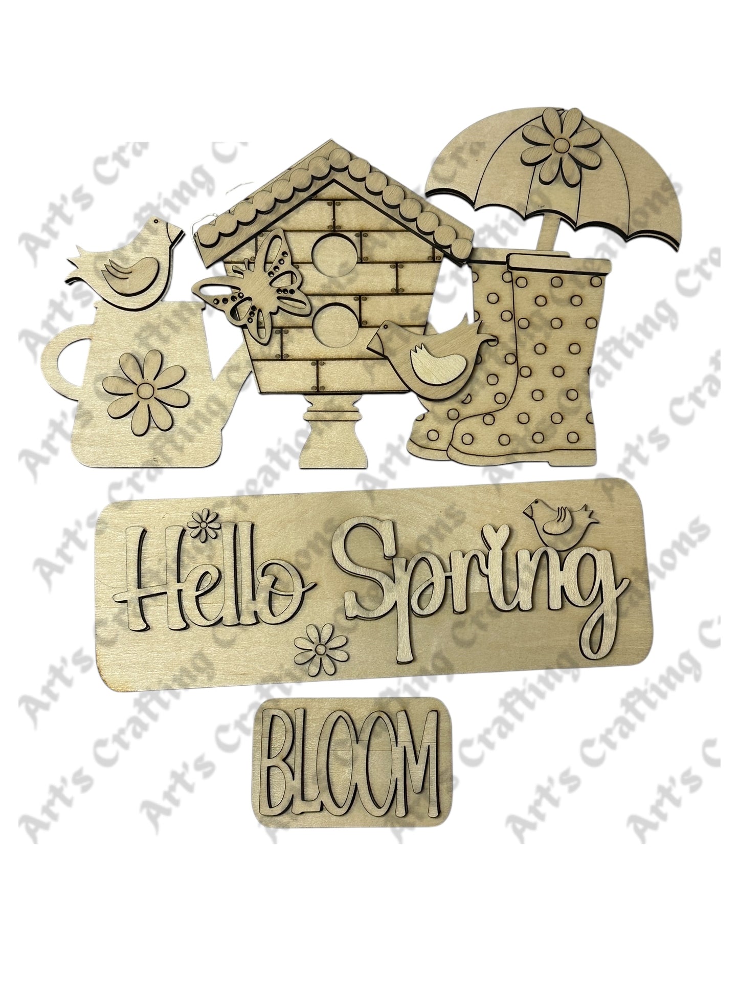 12" Interchangeable Insert Hello Spring