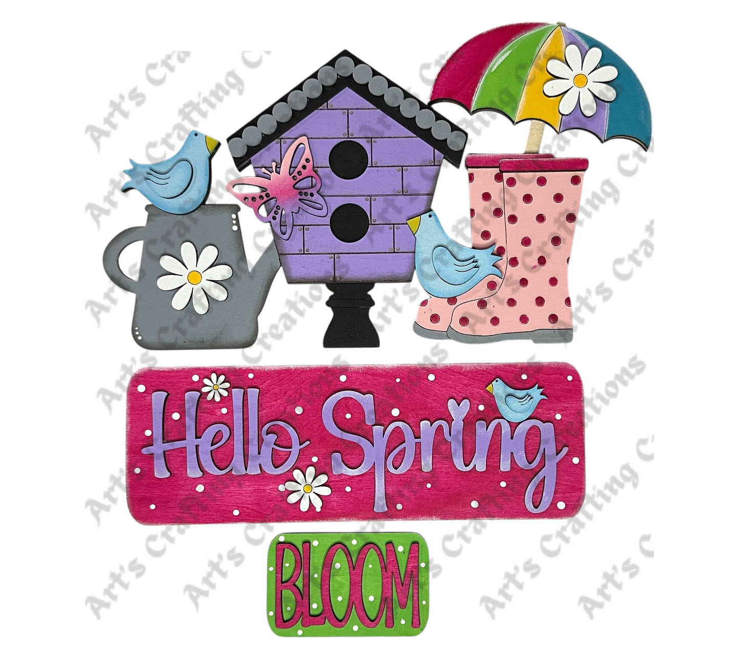 12" Interchangeable Insert Hello Spring