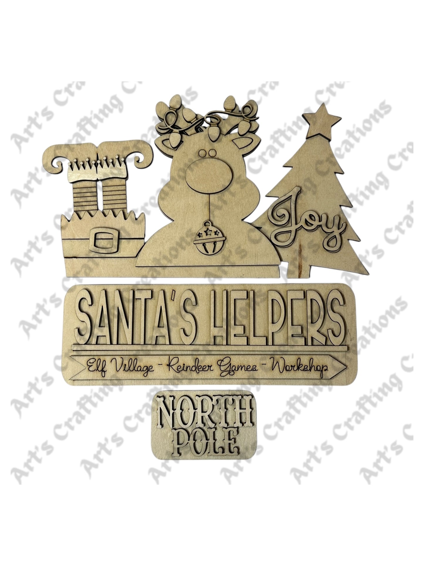 12" Interchangeable Insert Santa's Helper