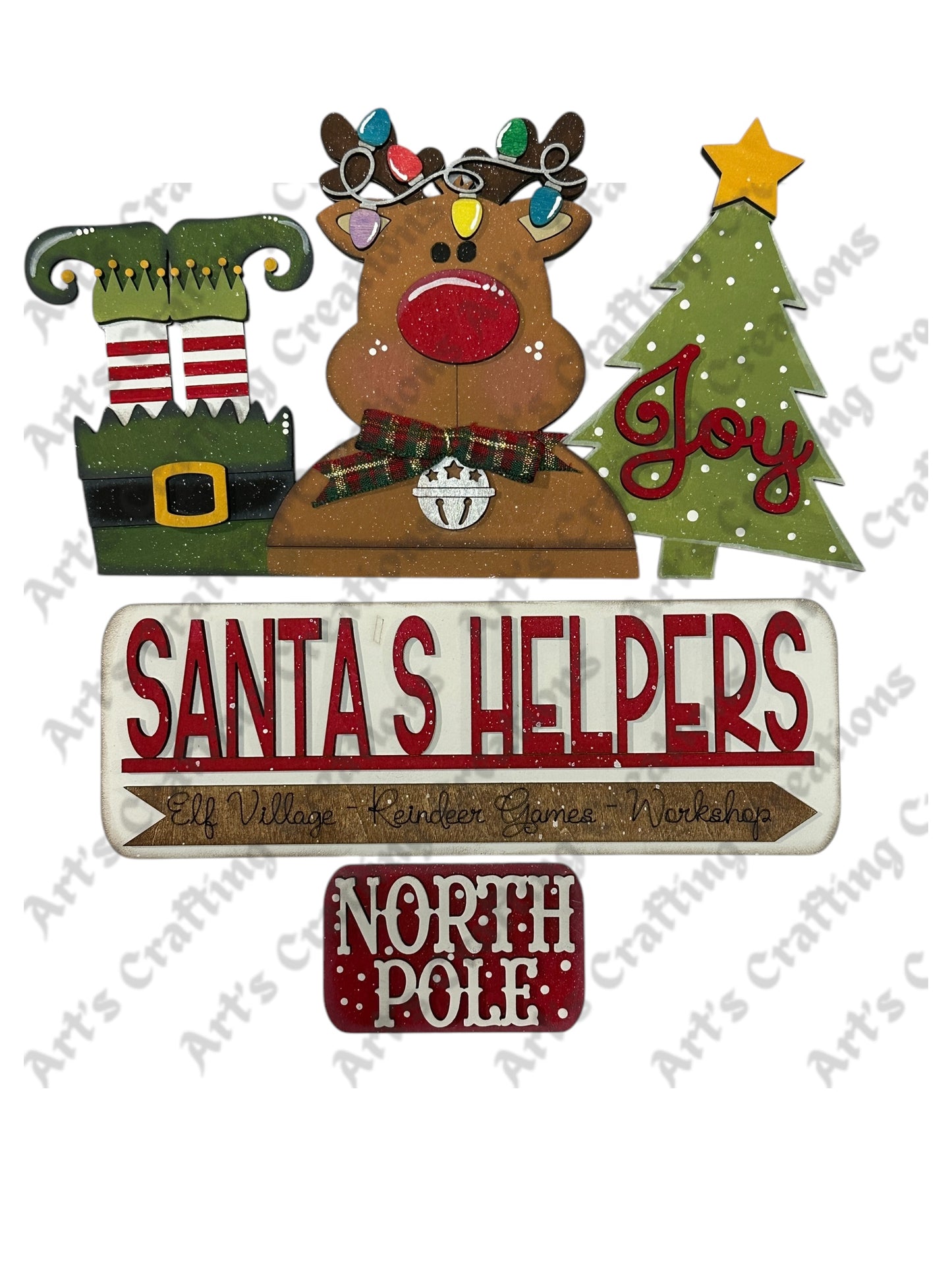 12" Interchangeable Insert Santa's Helper
