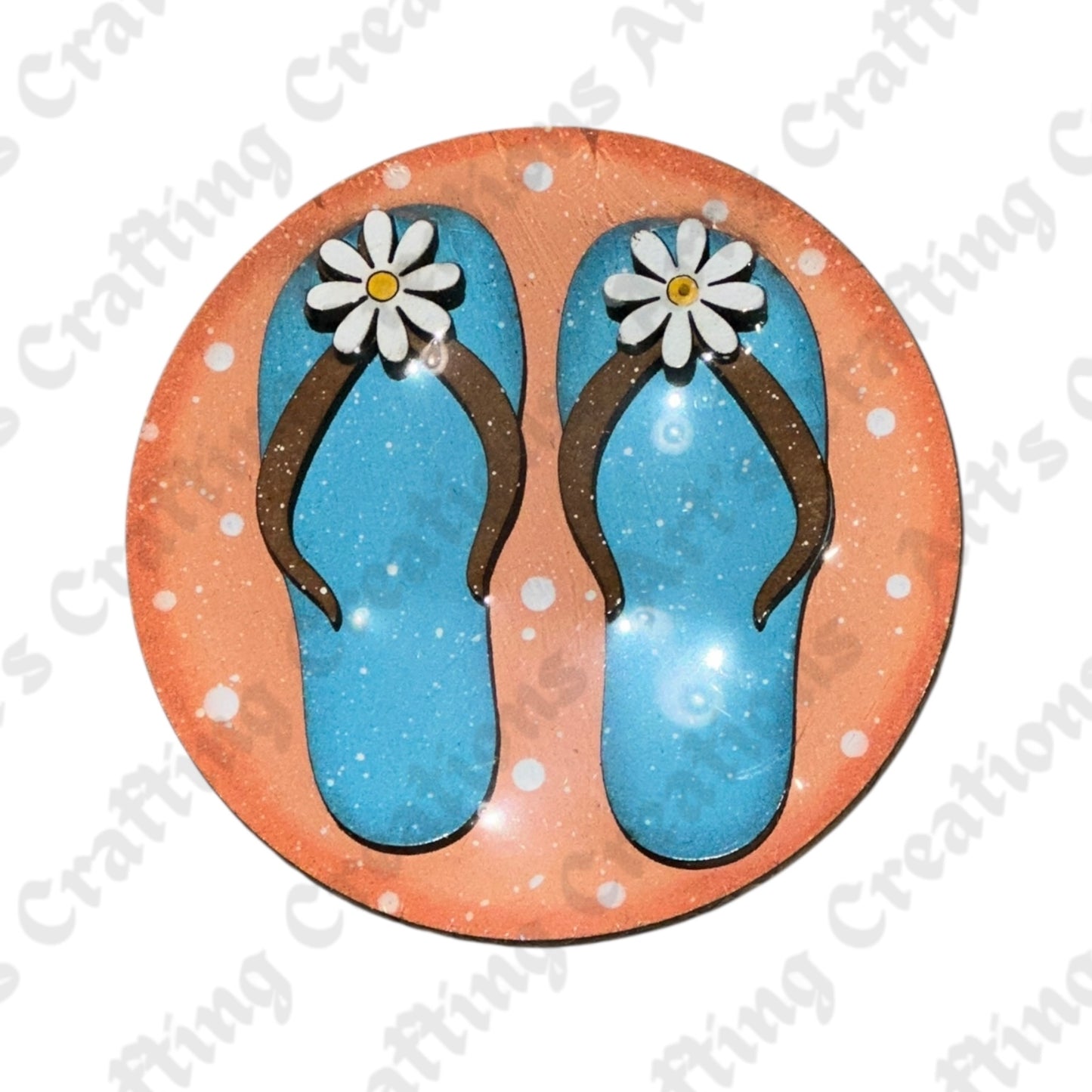 3" Round Insert Flip Flops