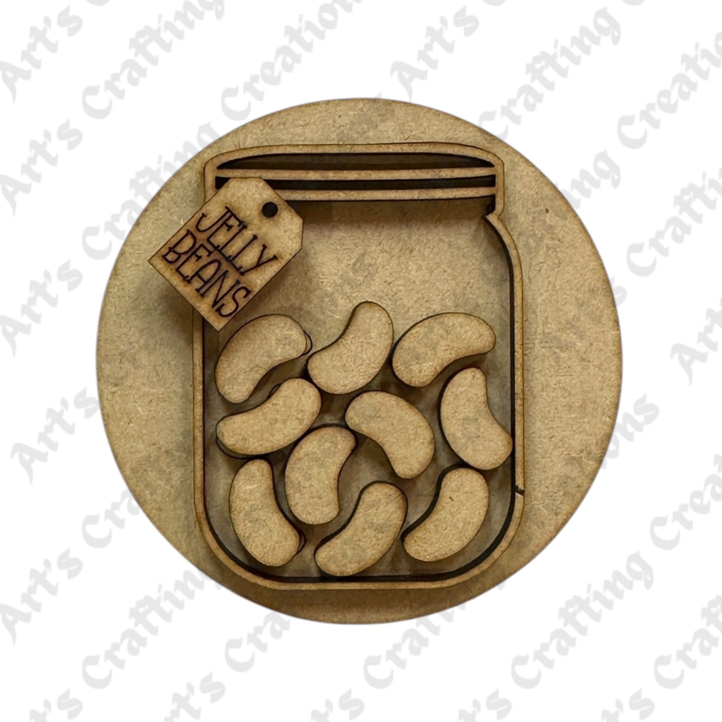 3" Round Insert Jar of Jelly Beans