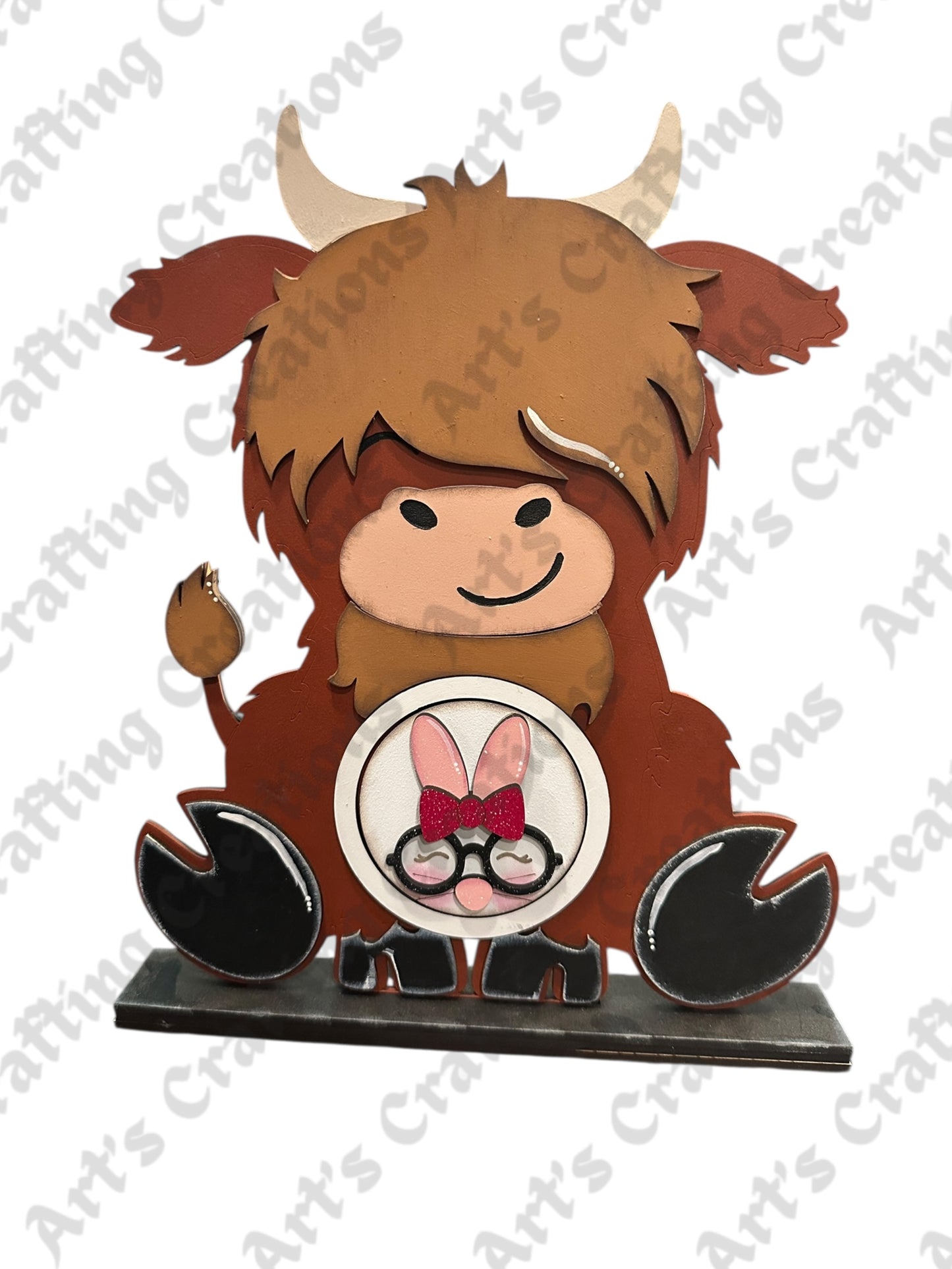 3" Round Insert Bunny Face