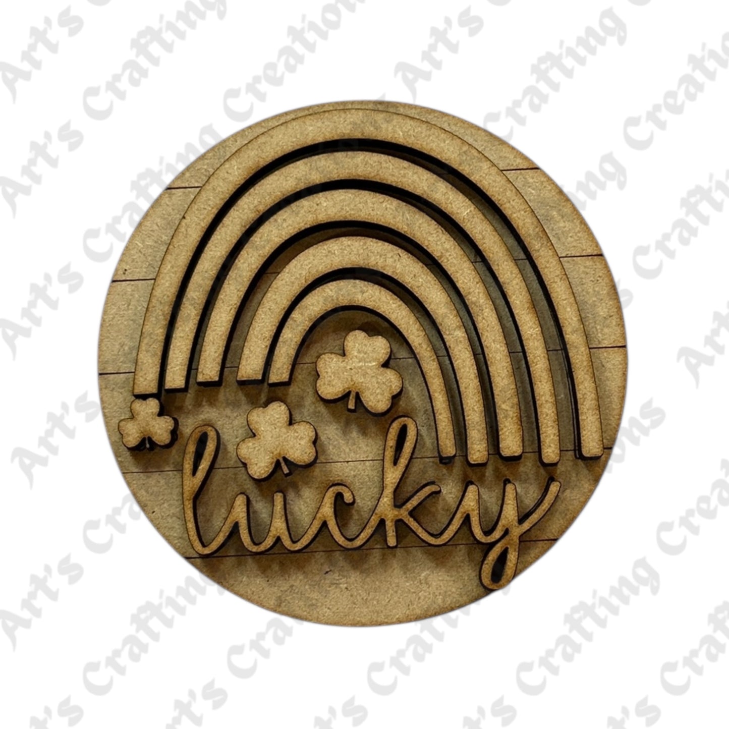 3" Round Insert Lucky Rainbow