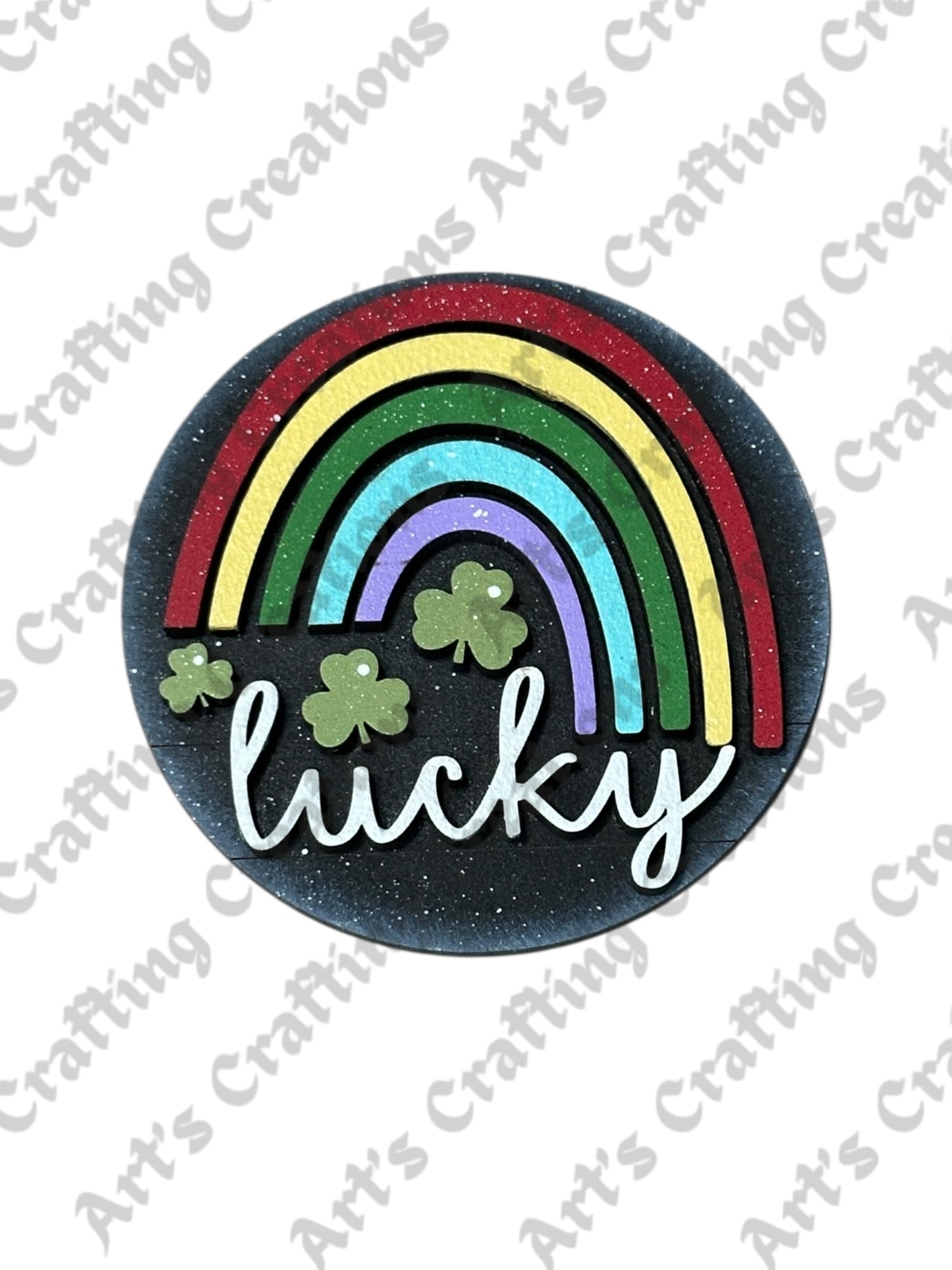 3" Round Insert Lucky Rainbow