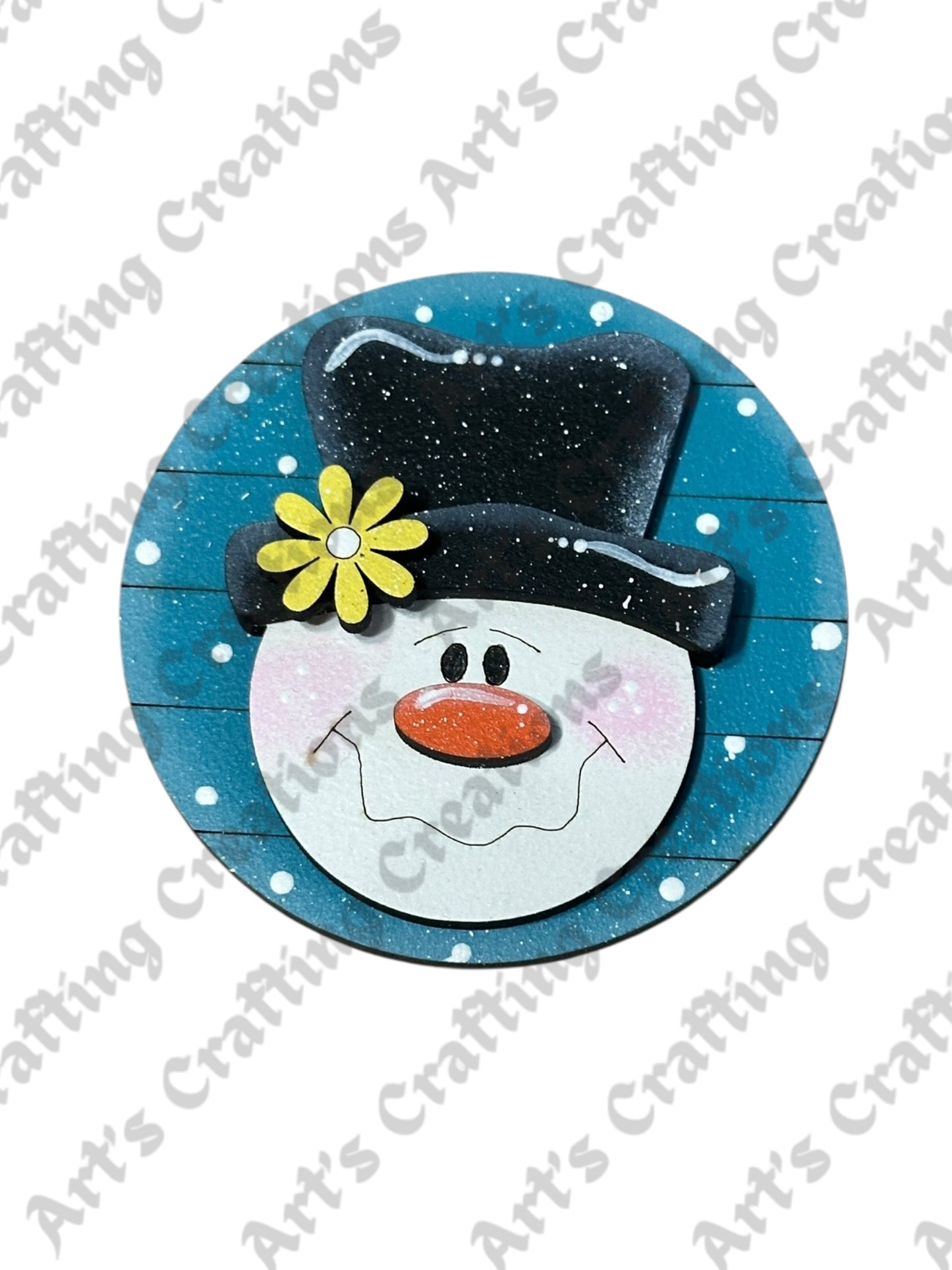 3" Round Insert Snowman