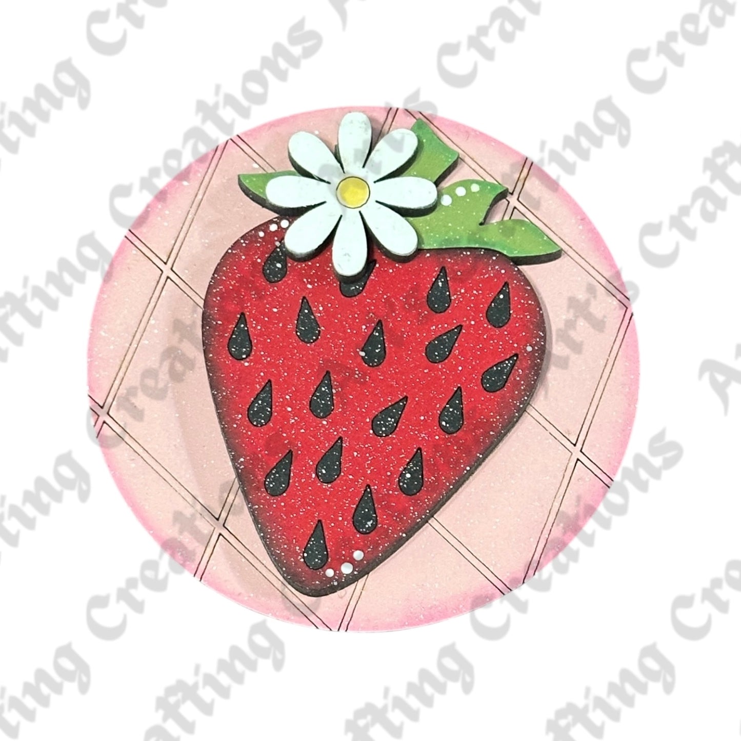 3" Round Insert Strawberry
