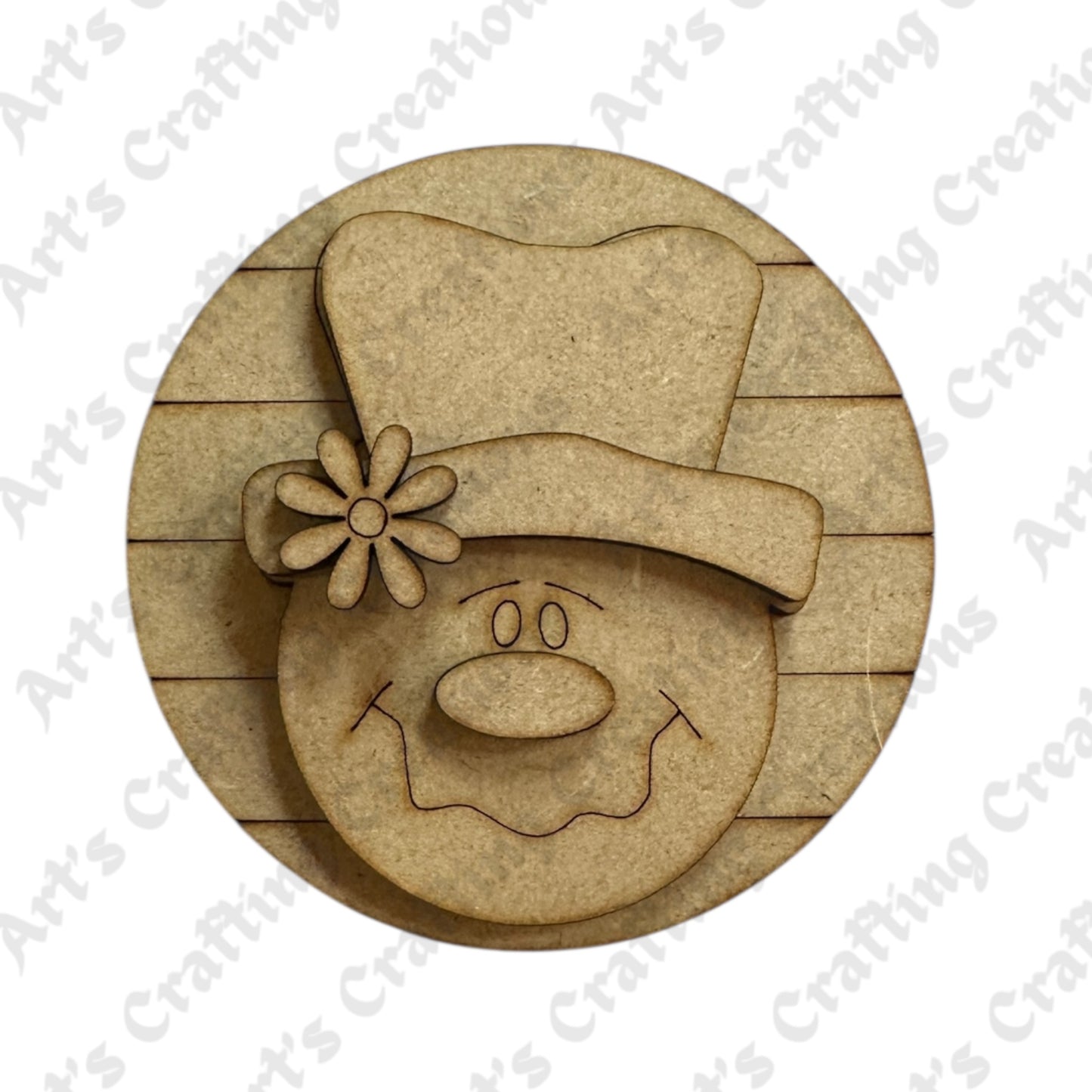 3" Round Insert Snowman
