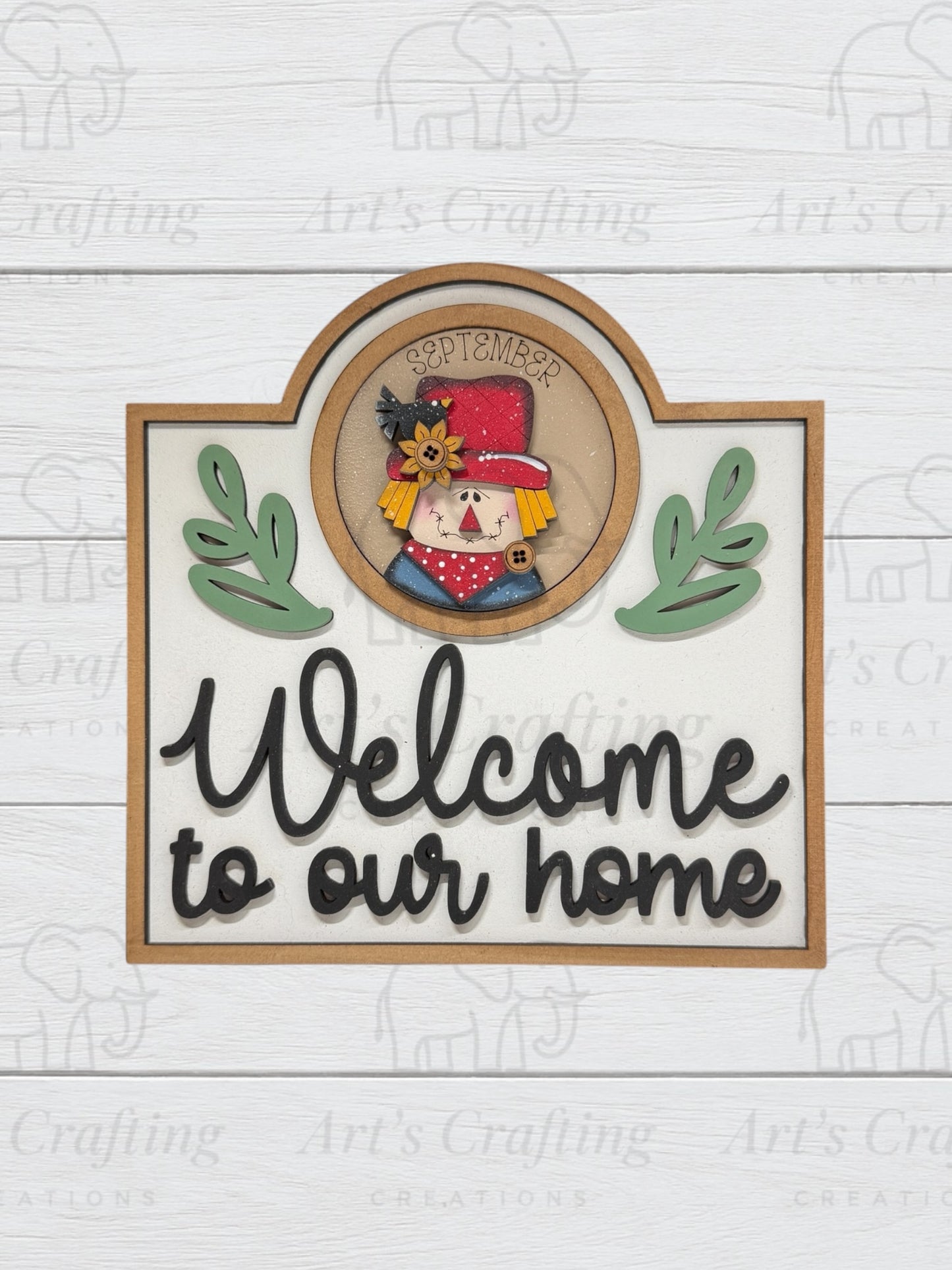 3" Round Insert - Scarecrow - September