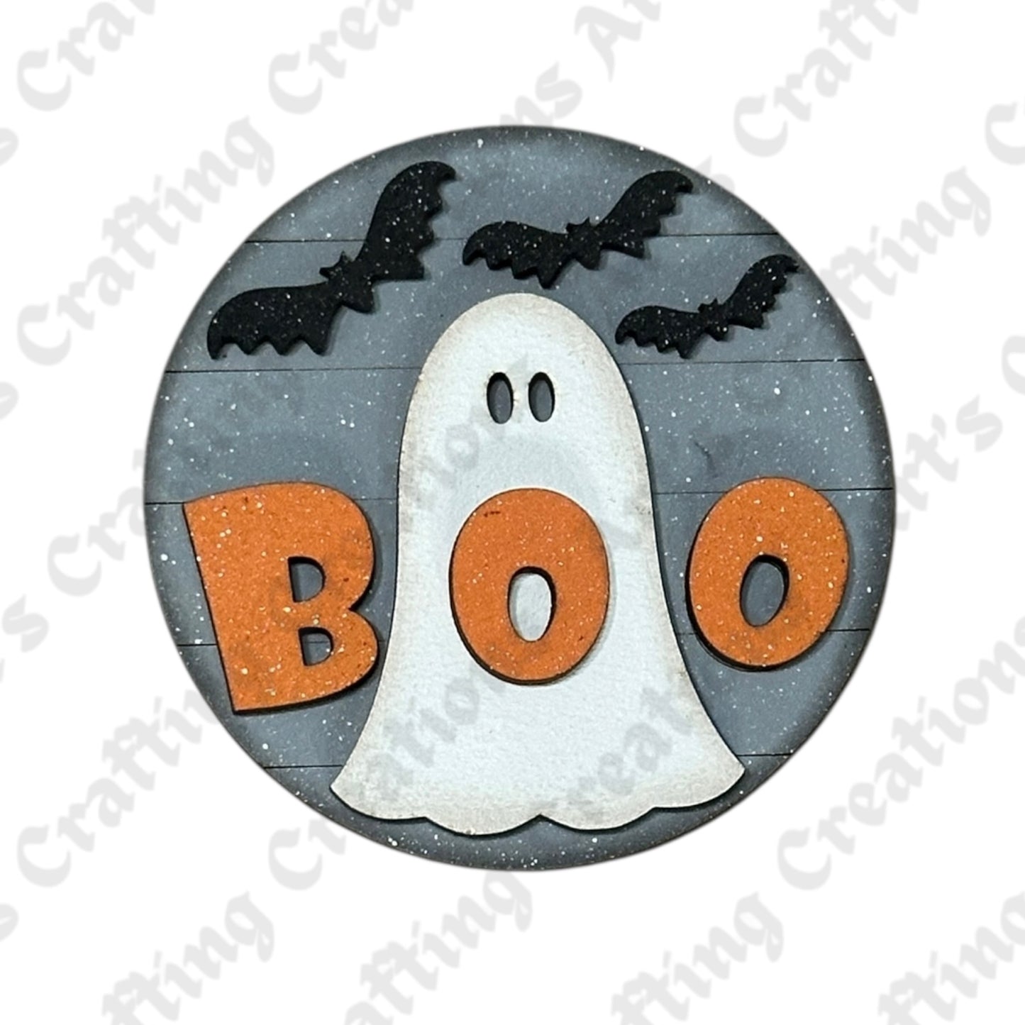3" Round Insert Boo Ghost