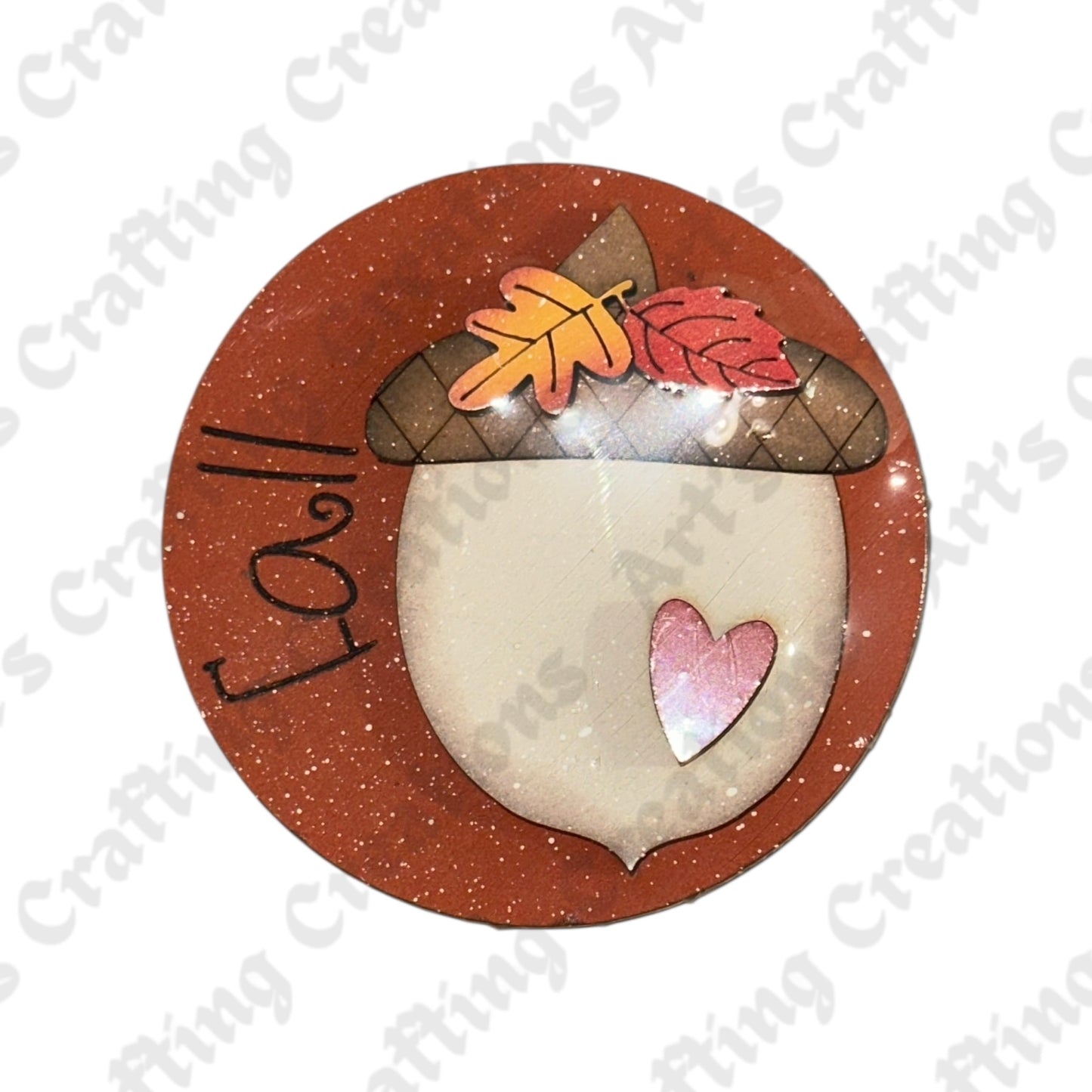 3" Round Insert Fall Acorn