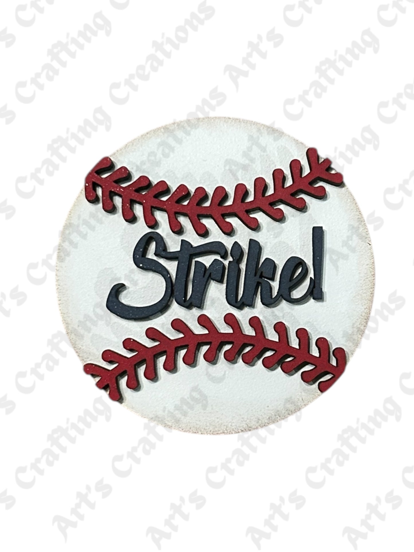 3" Round Insert Baseball Strike