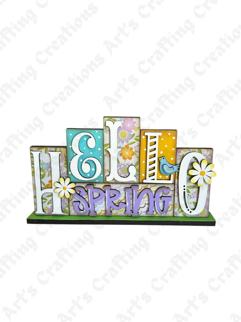 Hello Spring Word Stacker