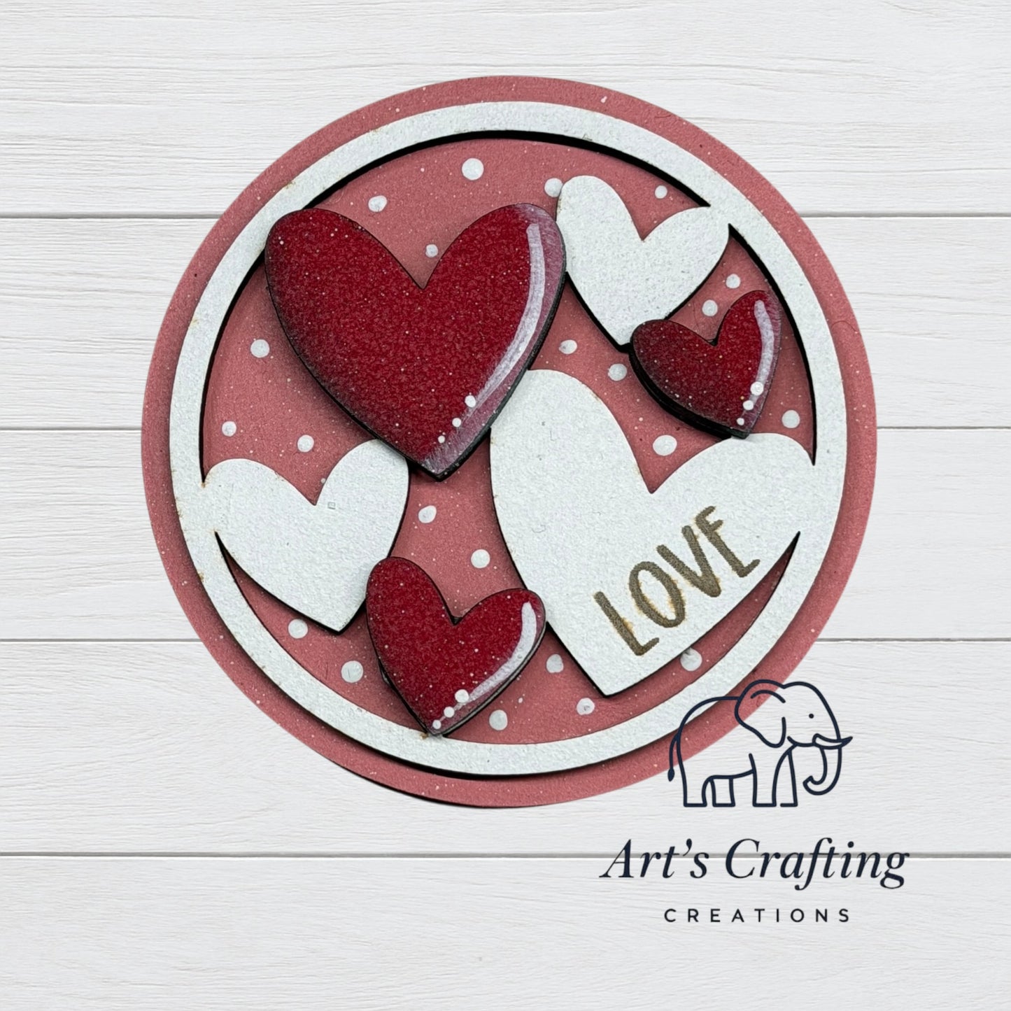 3" Round Insert - LOVE - February