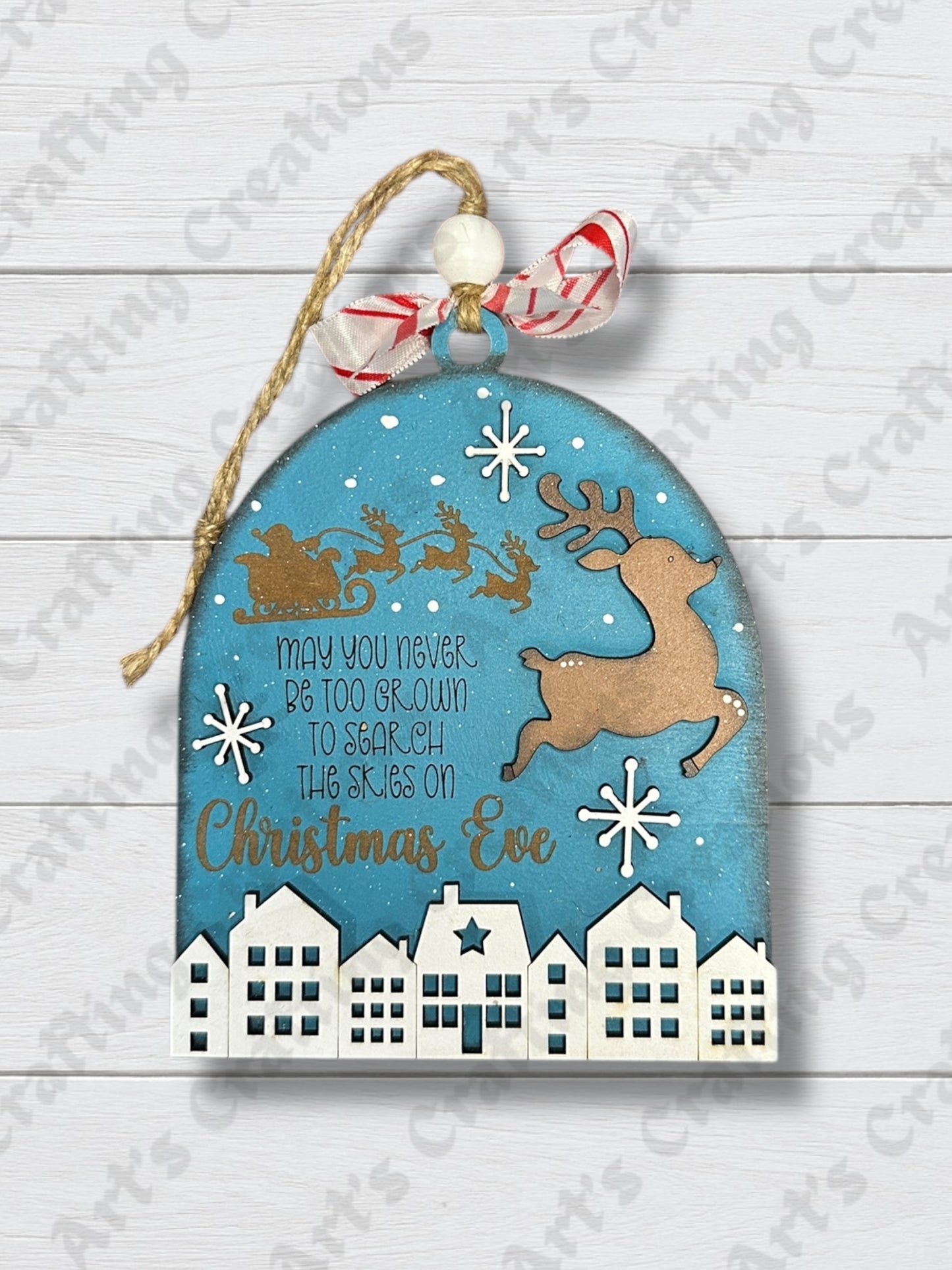 Christmas Eve Arched Ornament