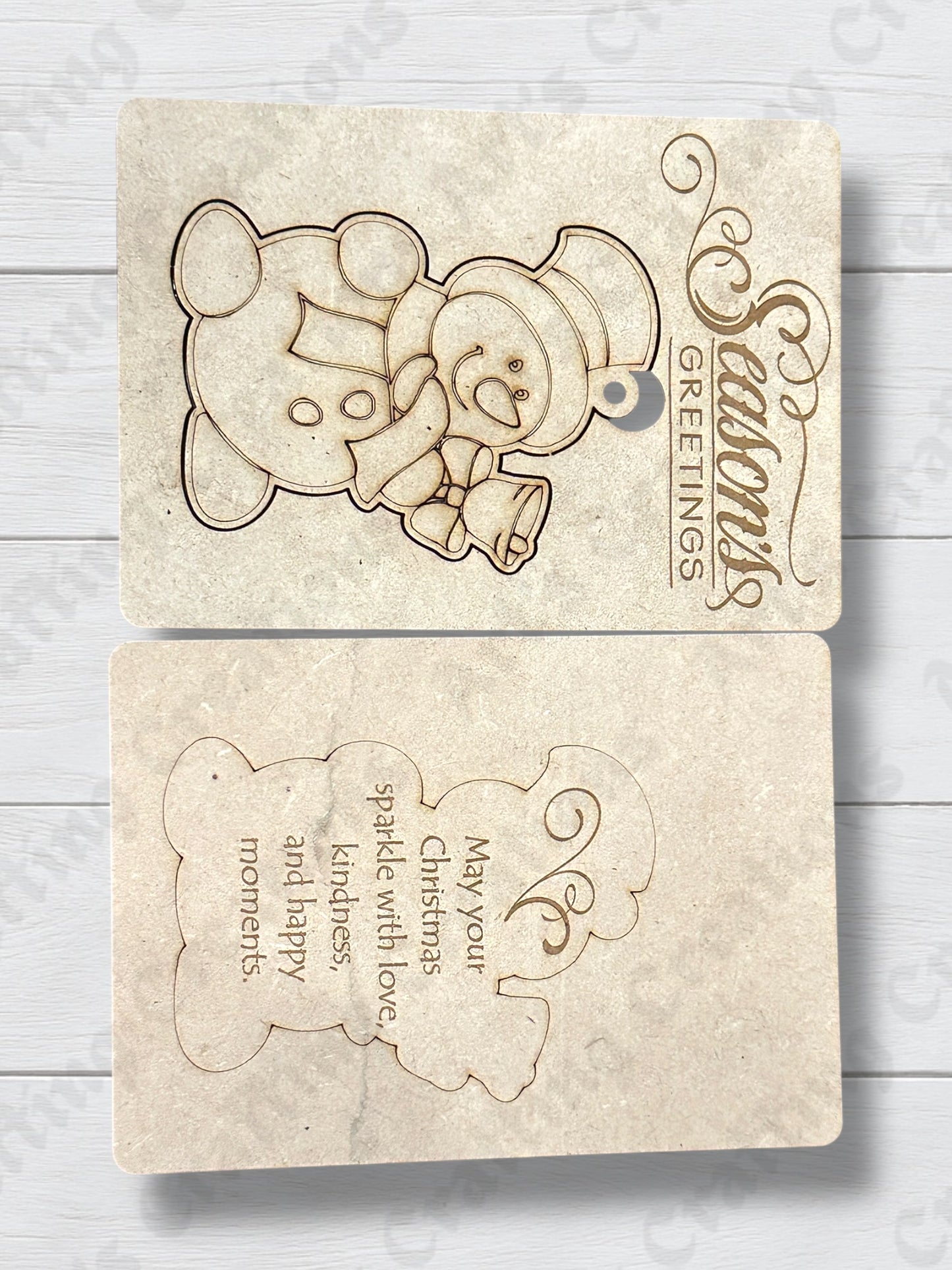 Snowman Greeting Card Ornament