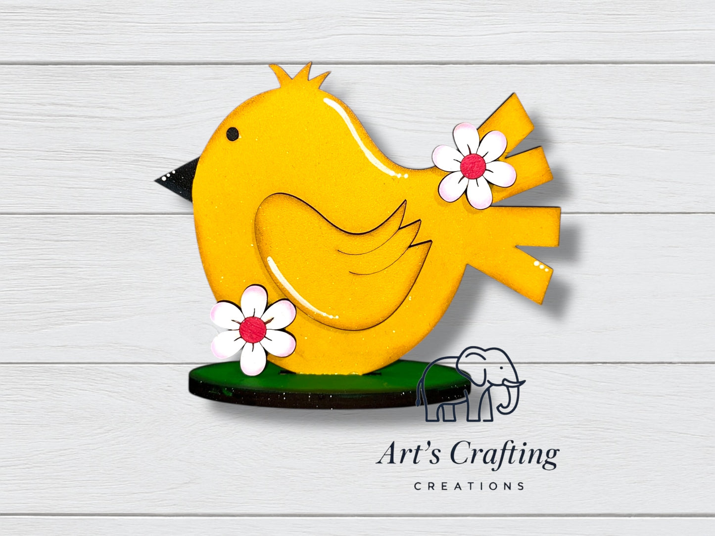 Bird with flowers - Shelf Sitter