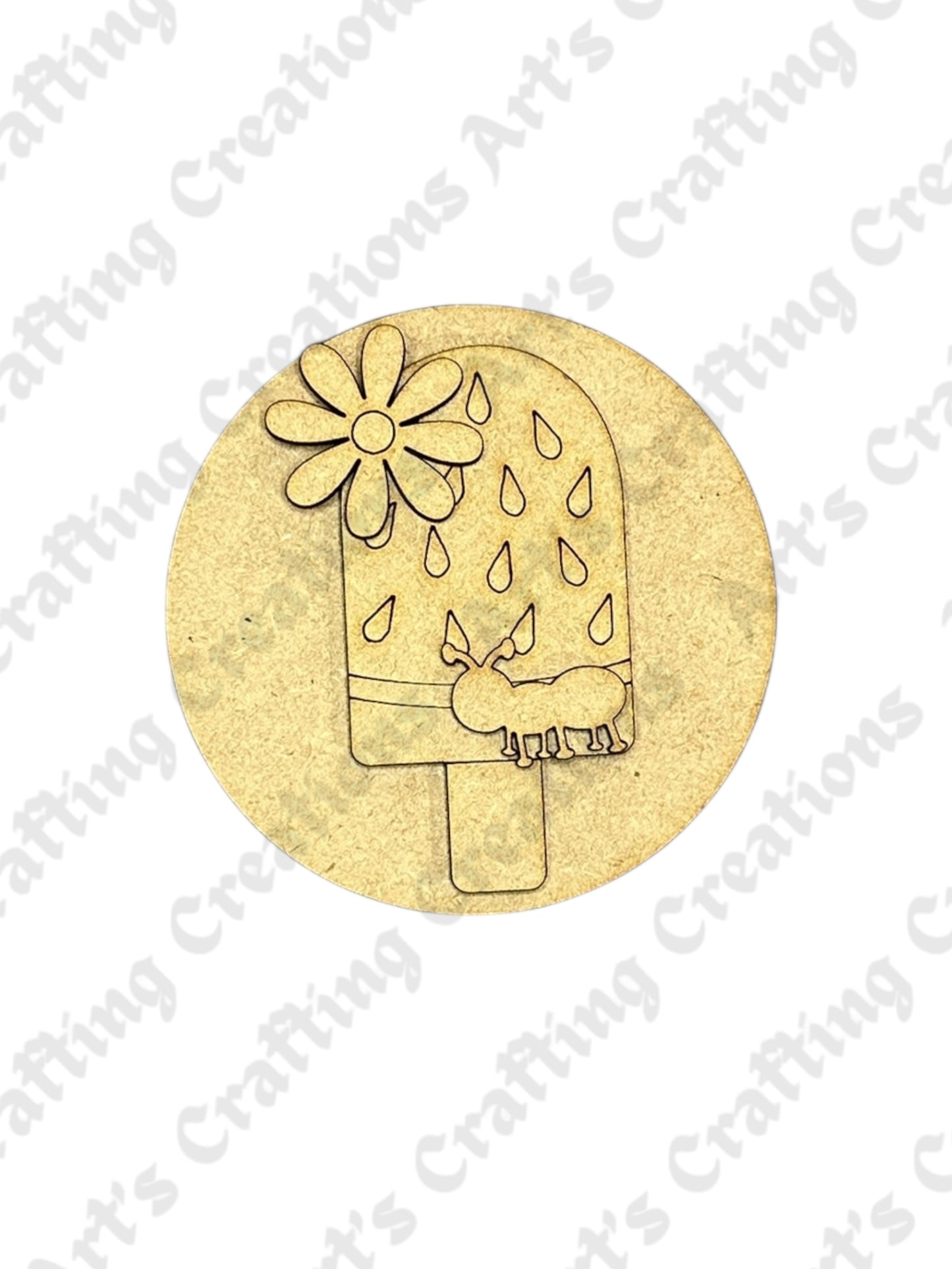 3" Round Insert - Watermelon Popsicle - August