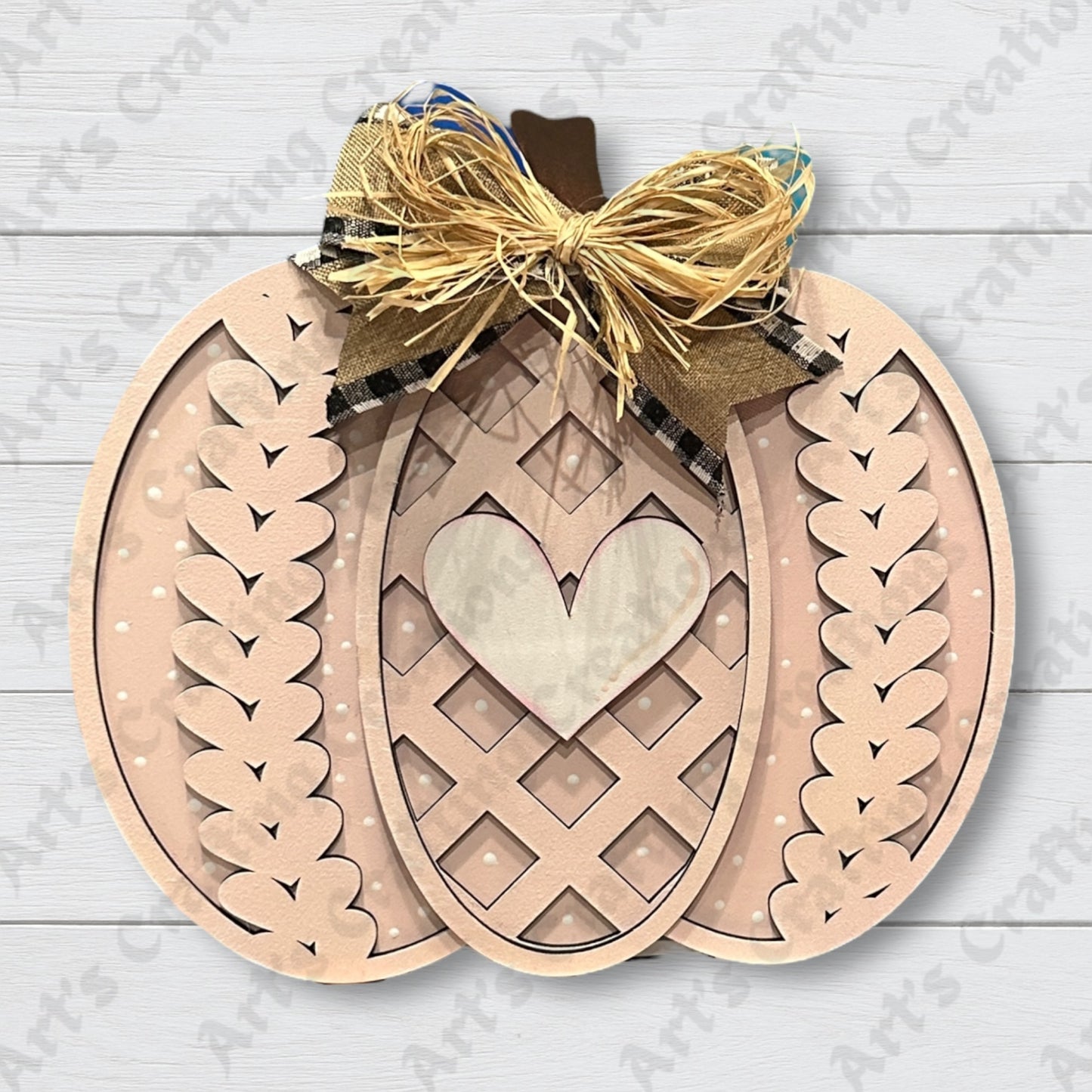 Pumpkin with Heart Shelf Sitter