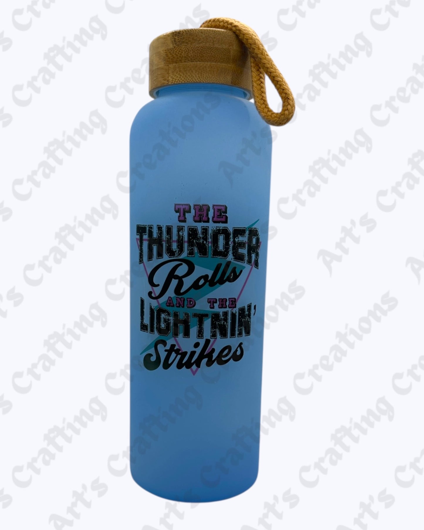 The Thunder Rolls and the Lightening Strikes 25oz Glass Tumbler