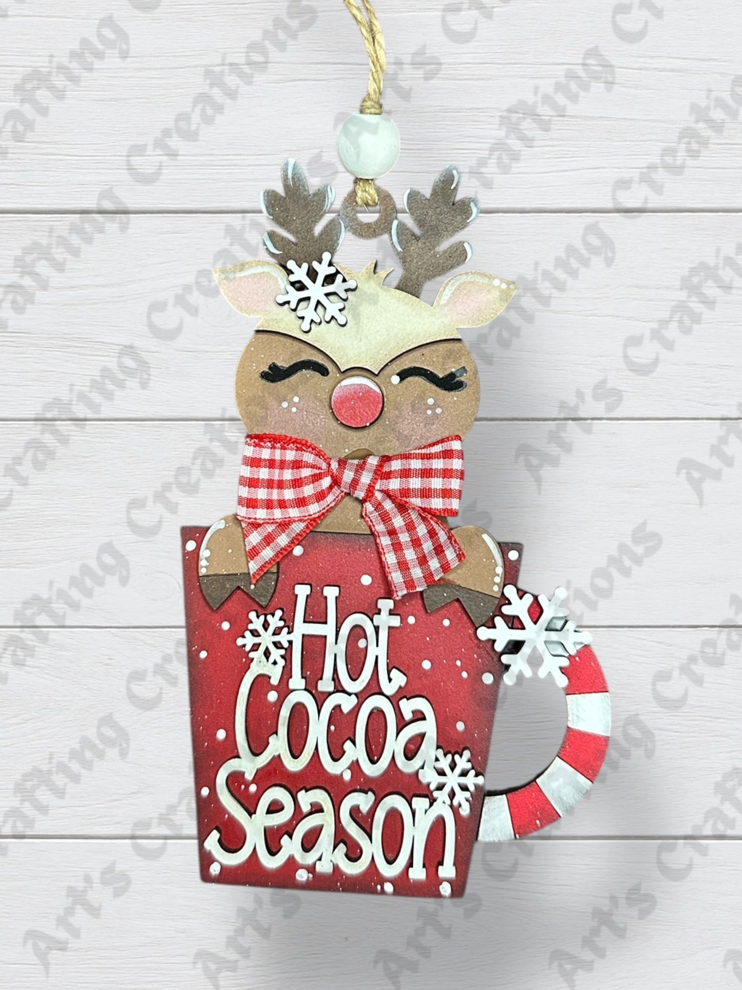 Reindeer Cocoa Mug Ornament
