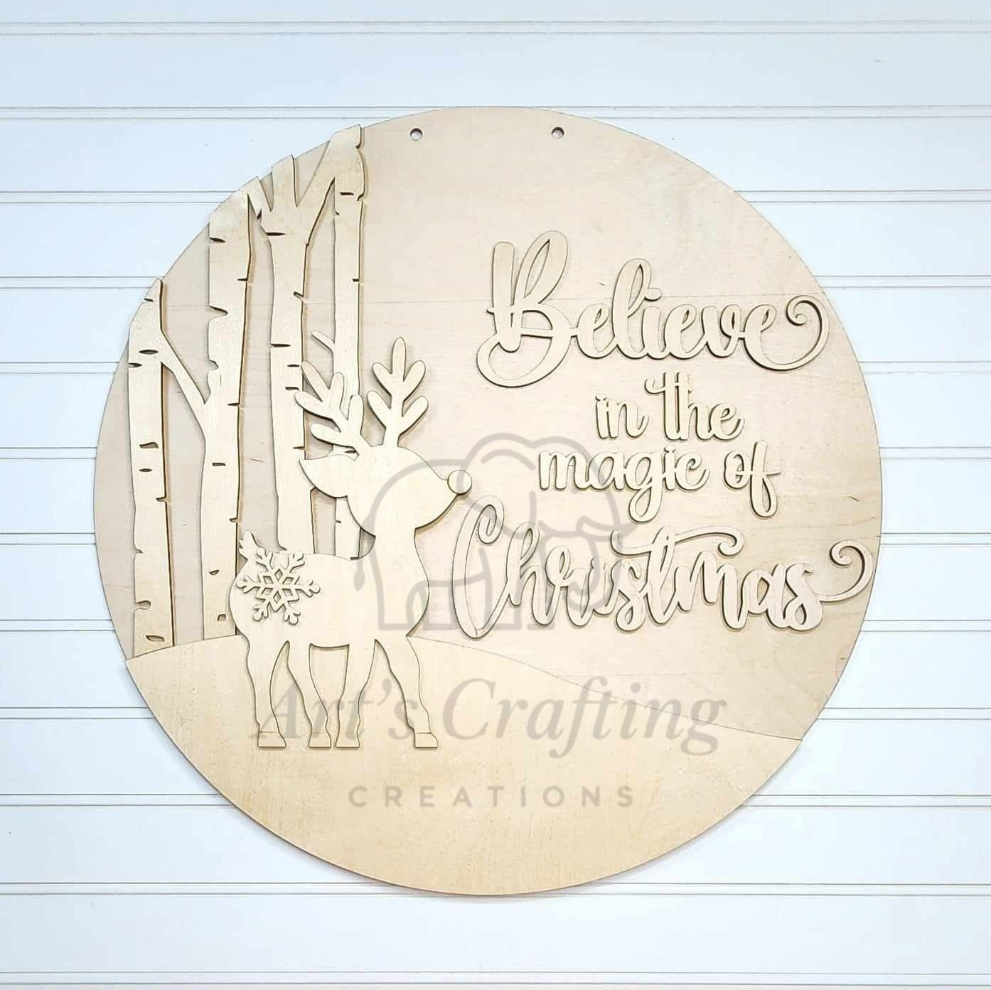 Believe in the magic of Christmas Hanging Sign