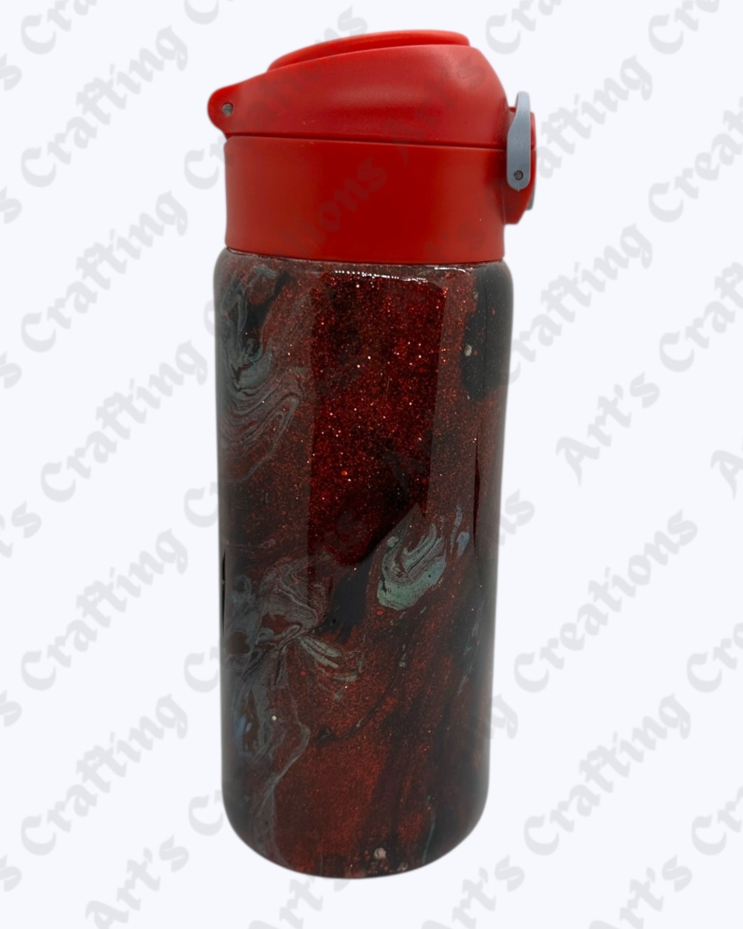 Red/Black Swirl 12 oz Kids Straw Tumbler