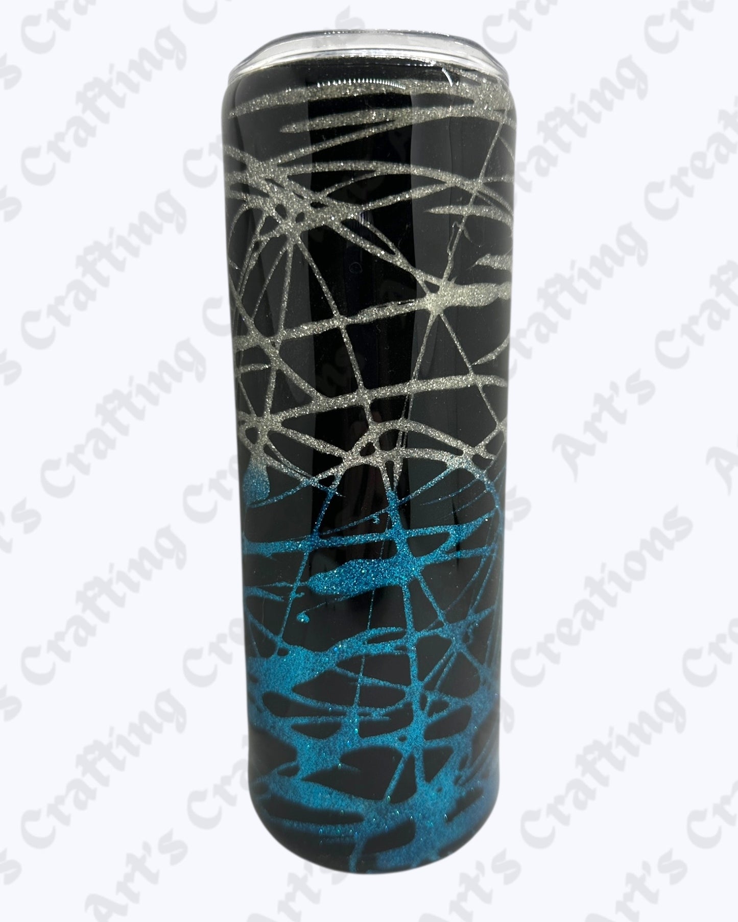 Blue/Silver Crackle 20 oz Tumbler