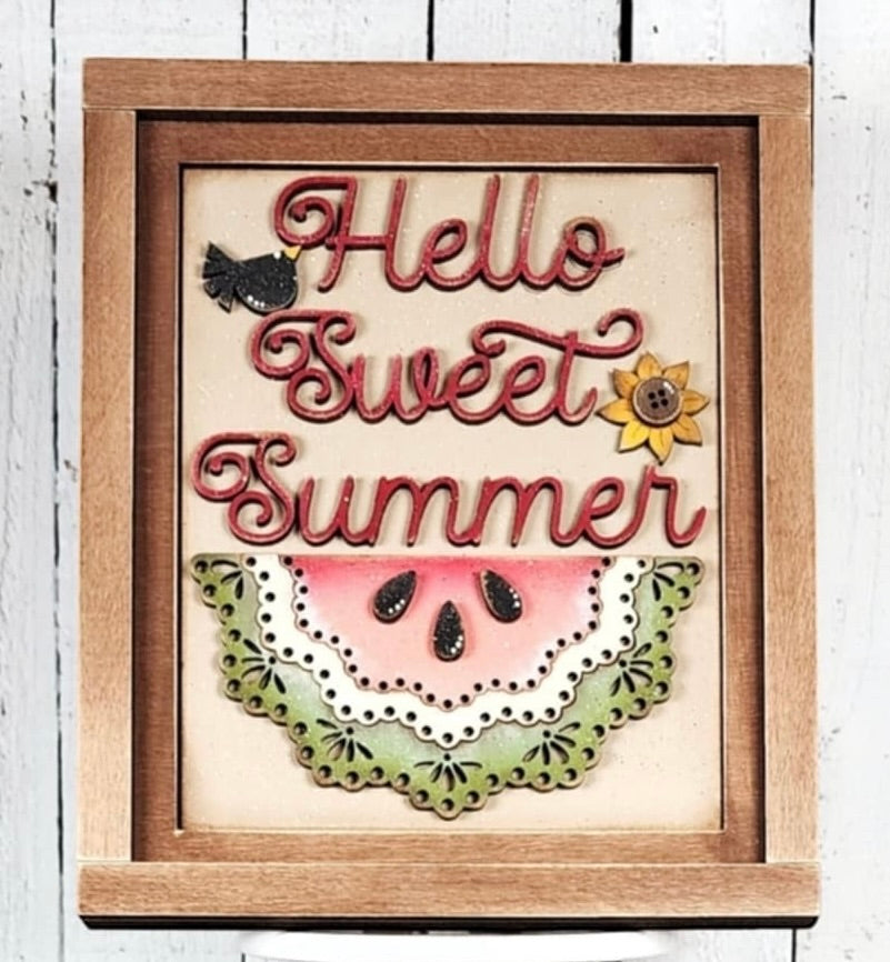 5x6 Interchangeable Insert - Hello Sweet Summer