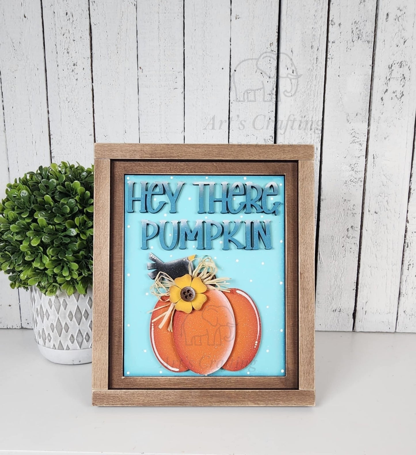 5x6 Interchangeable Insert - Hey There Pumpkin Interchangeable Bases sold separately