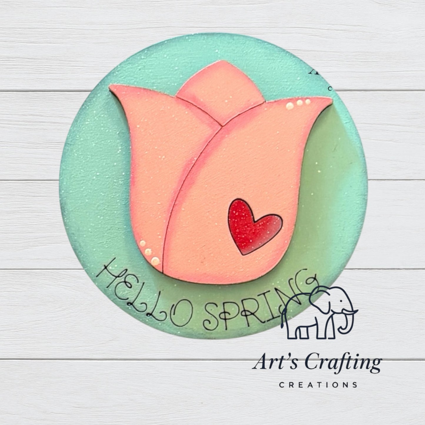 3" Round Insert - Hello Spring Tulip - April