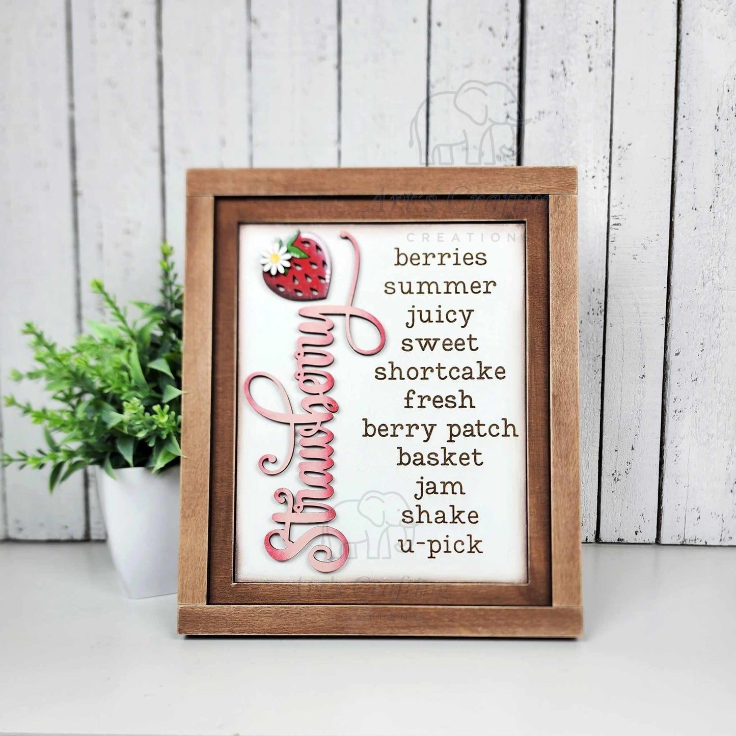 5x6 Interchangeable Insert - Strawberry Word