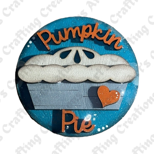 3" Round Insert - Pumpkin Pie - November