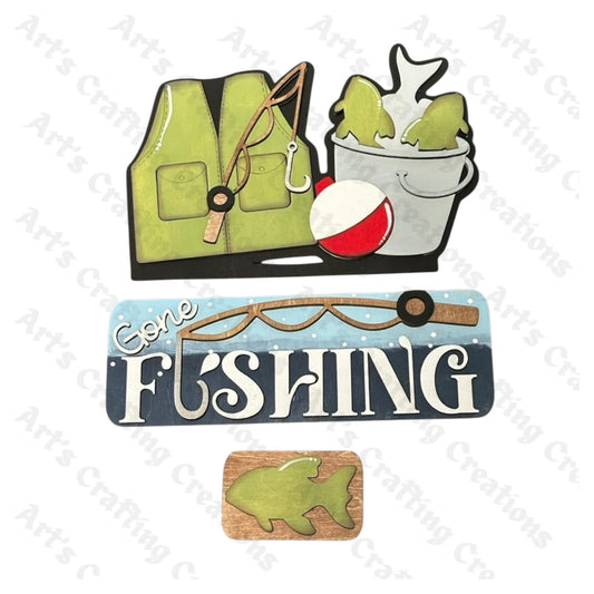 12" Interchangeable Insert - Gone Fishing