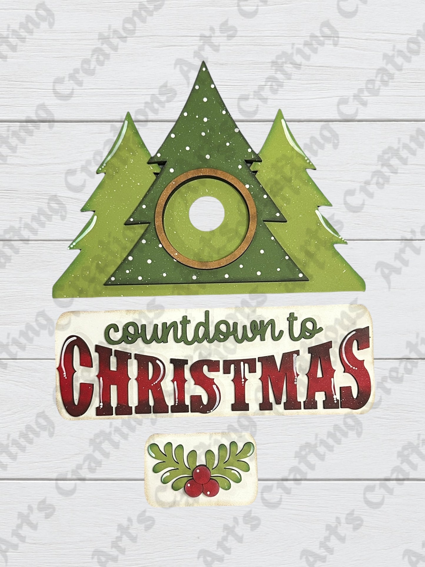 12” Interchangeable Insert - Countdown to Christmas