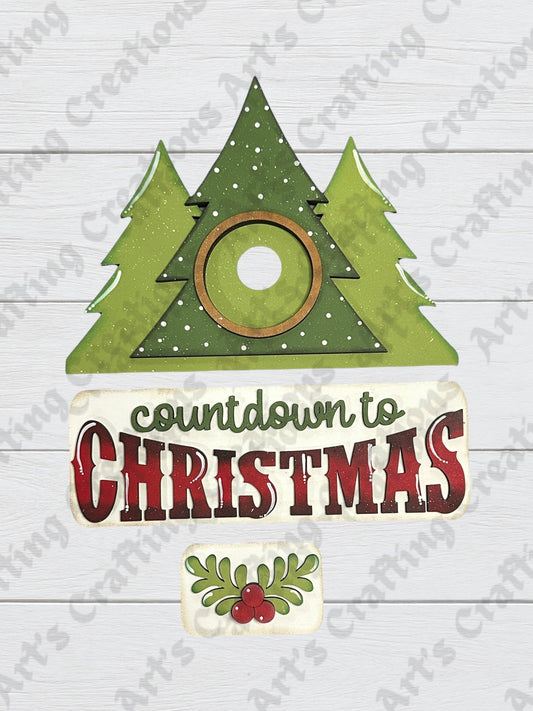 12” Interchangeable Insert - Countdown to Christmas