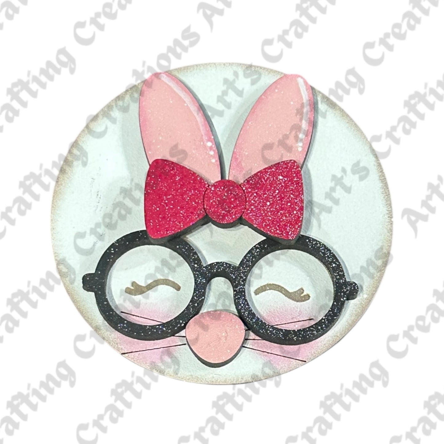 3" Round Insert Bunny Face