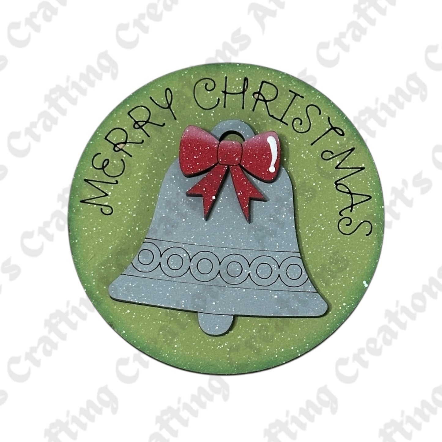 3" Round Insert Merry Christmas Bell