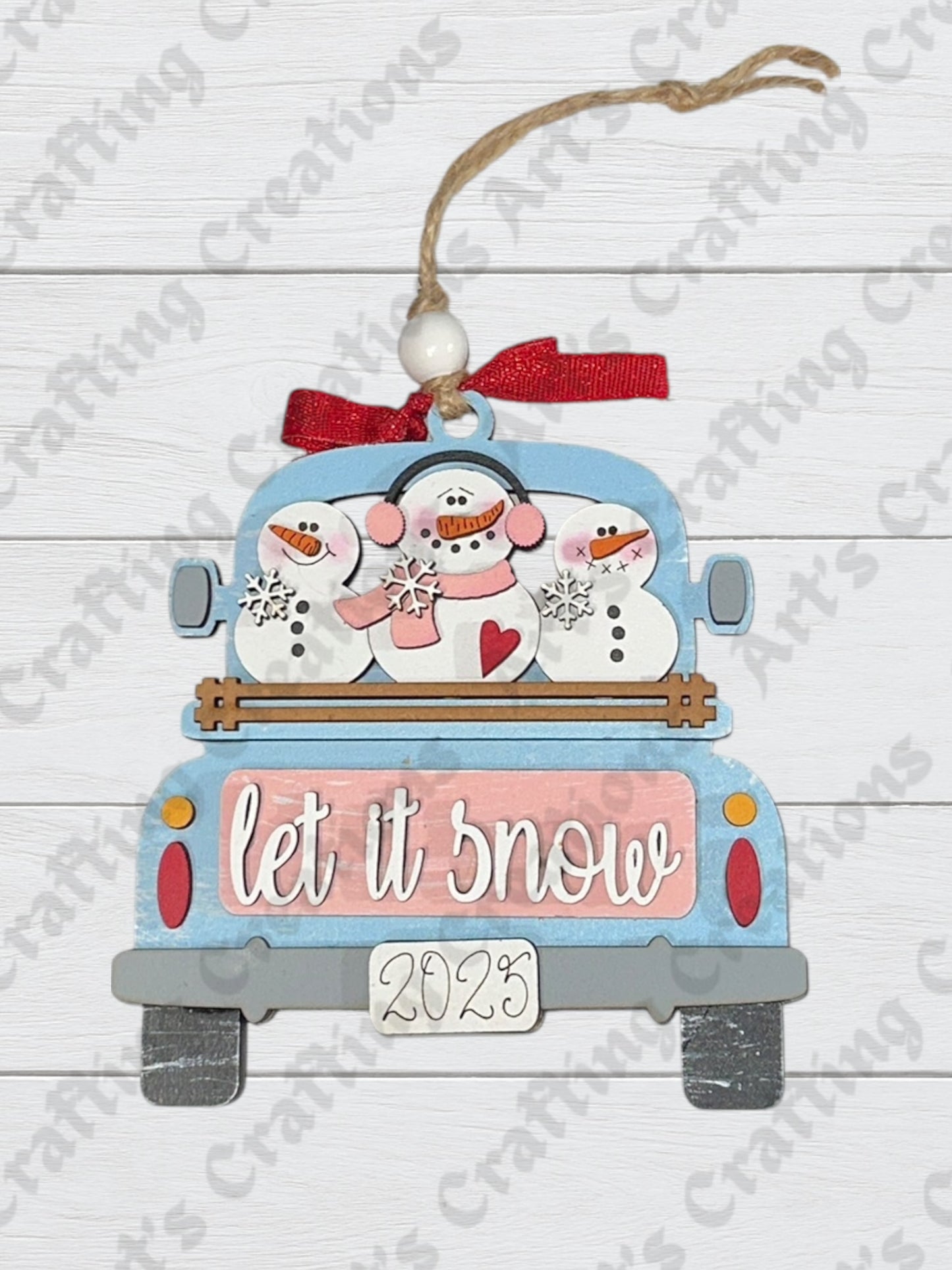 Let is Snow Truck Gift Card Holder Ornament