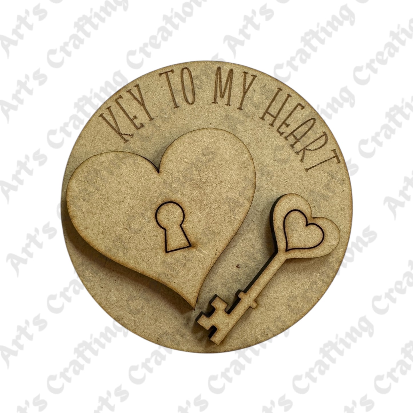 3" Round Insert Key to my Heart