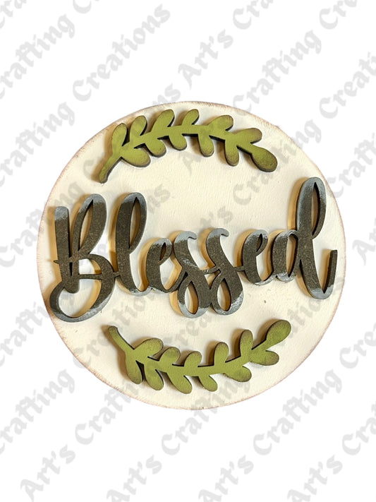 3” Round Insert - Blessed - Home