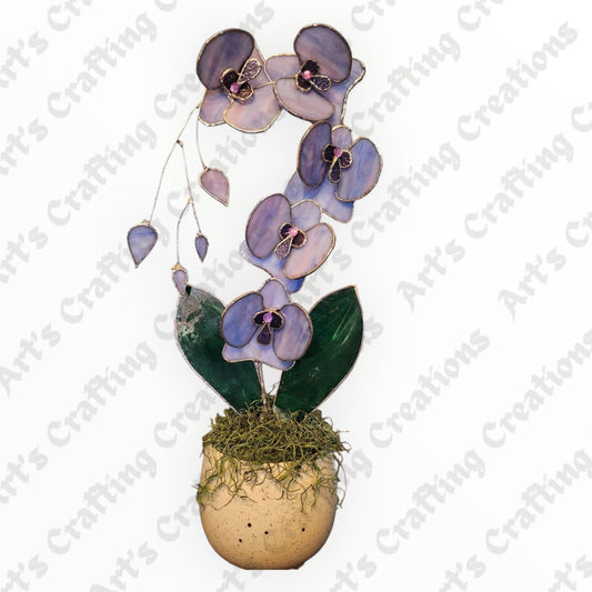 Stained Glass Orchid - Purple