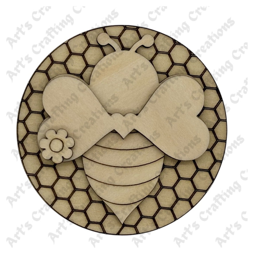 3" Round Insert Bee