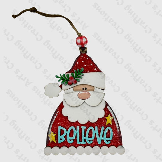 Believe Santa Ornament