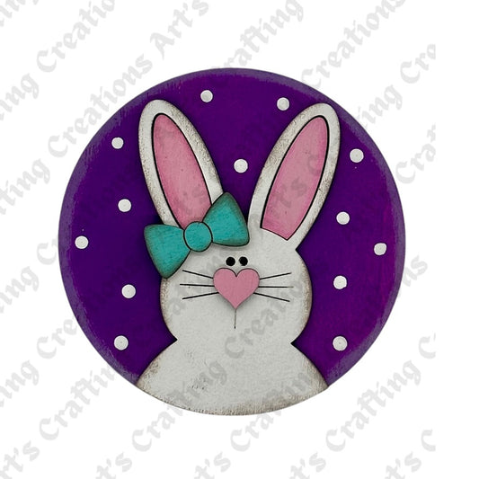 3" Round Insert - Bunny - April