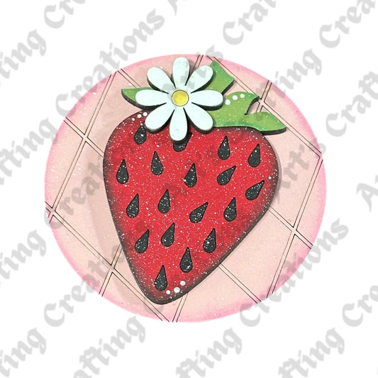3" Round Insert - Strawberry - June