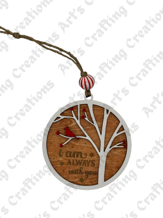 Cardinals I am always with you Ornament