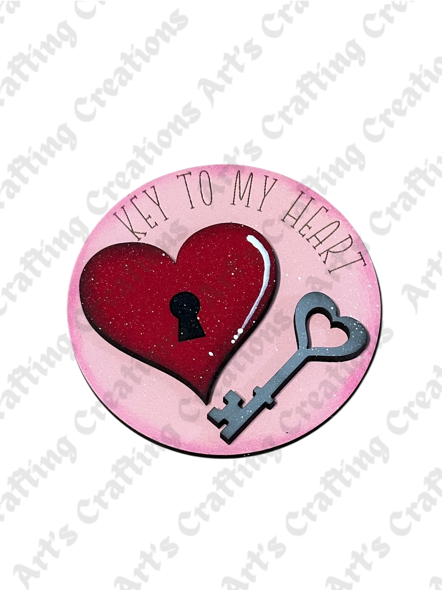 3" Round Insert Key to my Heart