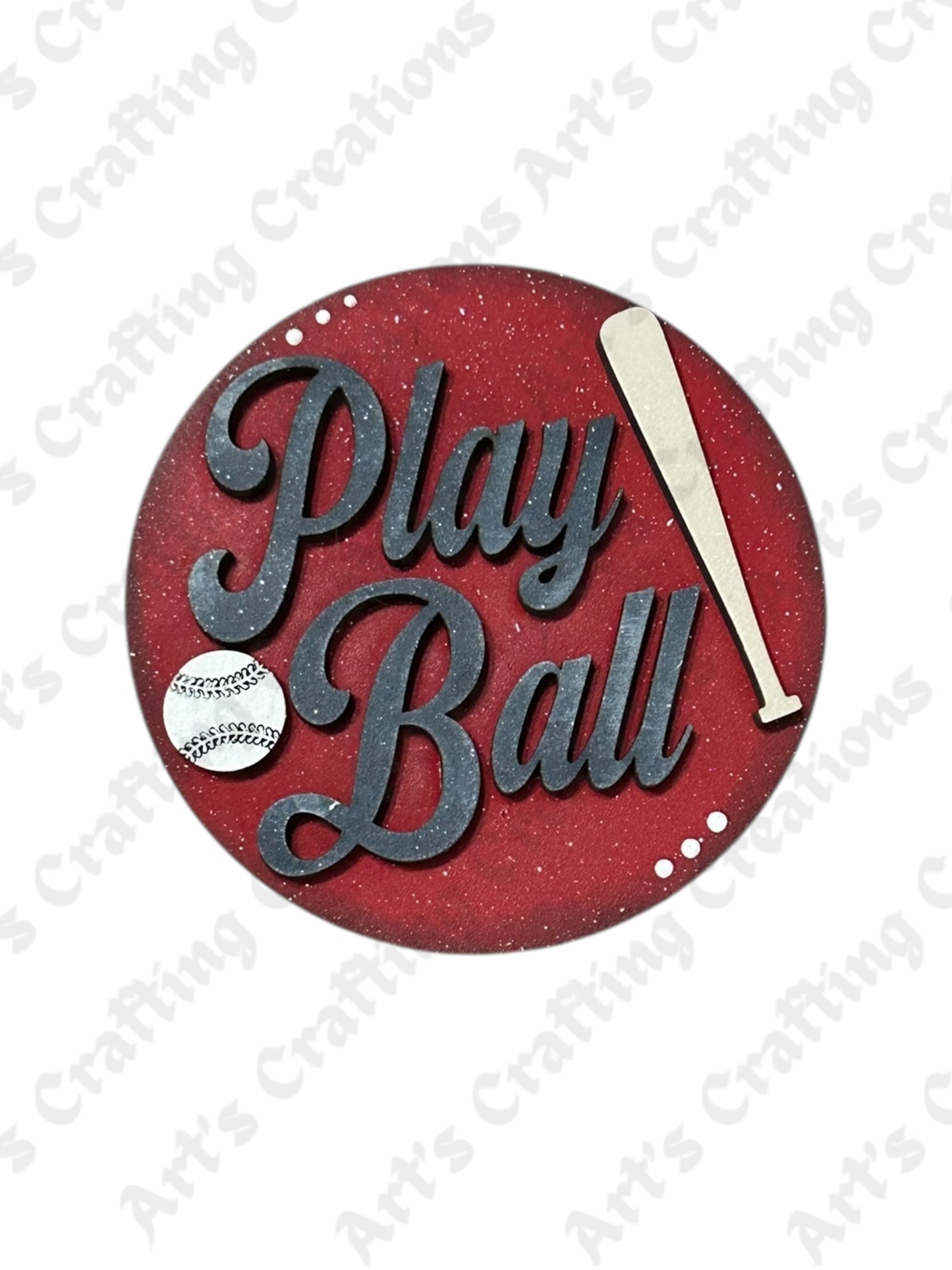 3" Round Insert Play Ball